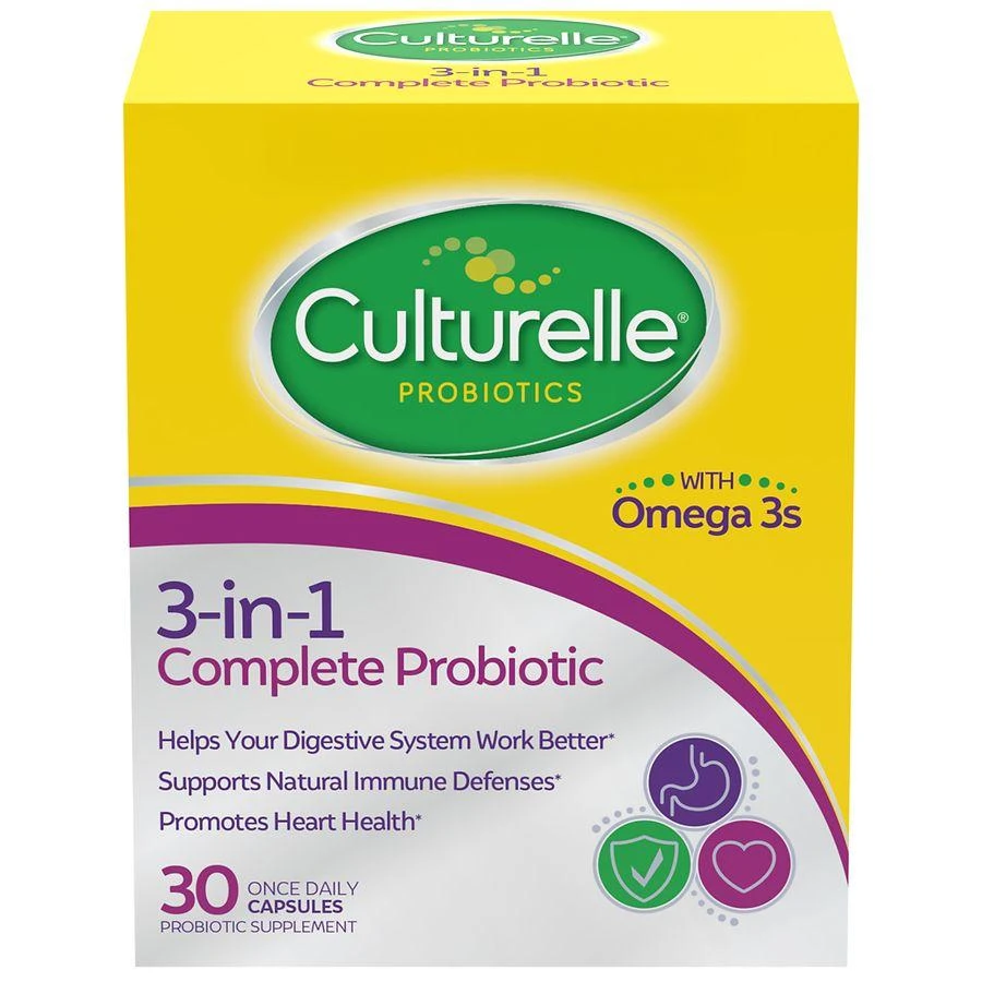 Culturelle 3-in-1 Complete Probiotic, Once Daily Capsules