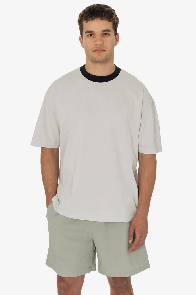 Los Angeles Apparel 1801GDRIN - 6.5oz Garment Dye Crew Neck Ringer T-Shirt 19