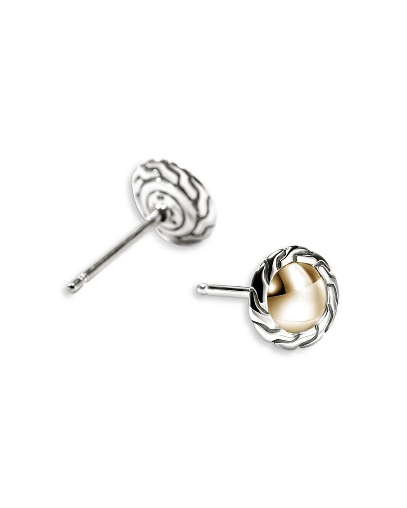 John Hardy 14K Yellow Gold & Sterling Silver JH Essentials Stud Earrings 5