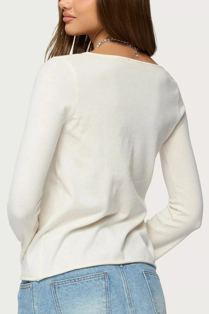 Edikted Edikted Jesy Iridescent Split Front Knit Cardigan 5