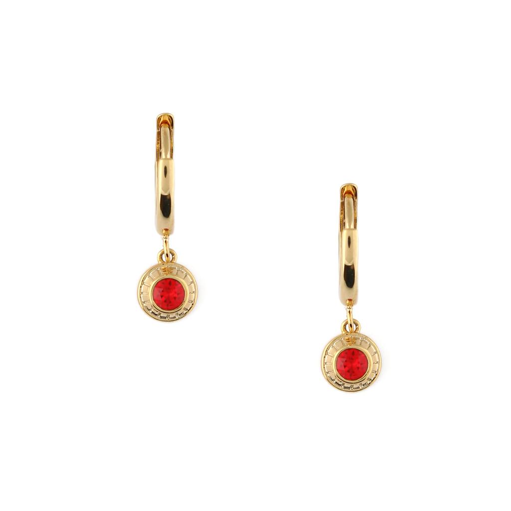 Orelia London July Birthstone Huggie Hoop Earrings Made With Swarovski Crystals