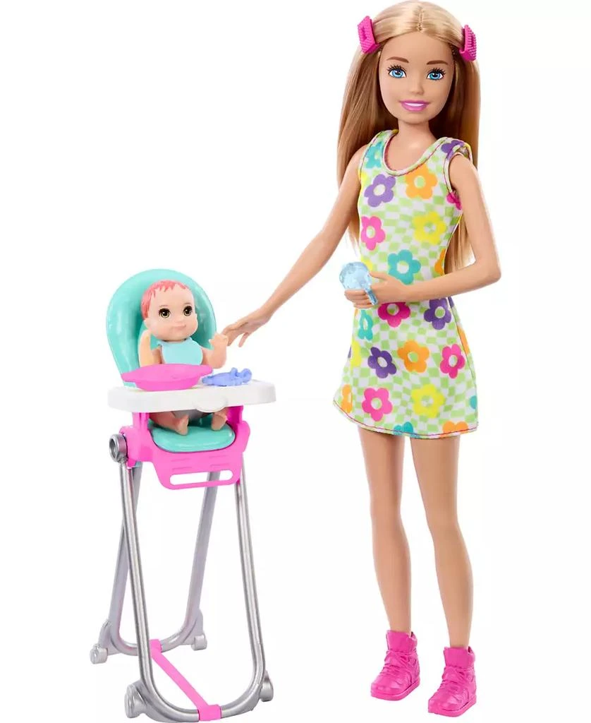 Barbie Skipper Babysitters Inc. and Play Set, Includes Doll with Blonde Hair, Baby, and Mealtime Accessories, 10 Piece Set 4