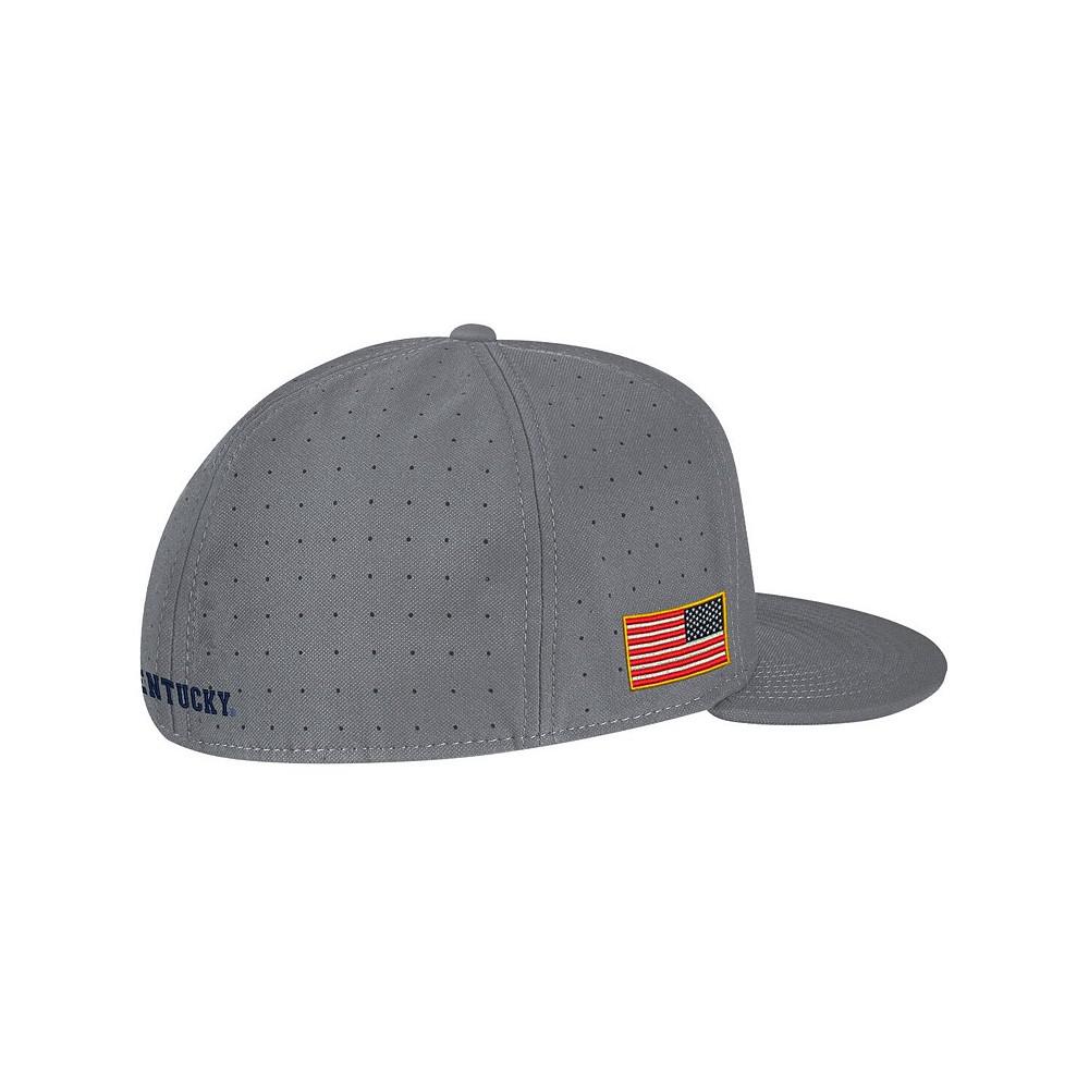 Nike Men's Gray Kentucky Wildcats USA Side Patch True AeroBill Performance Fitted Hat