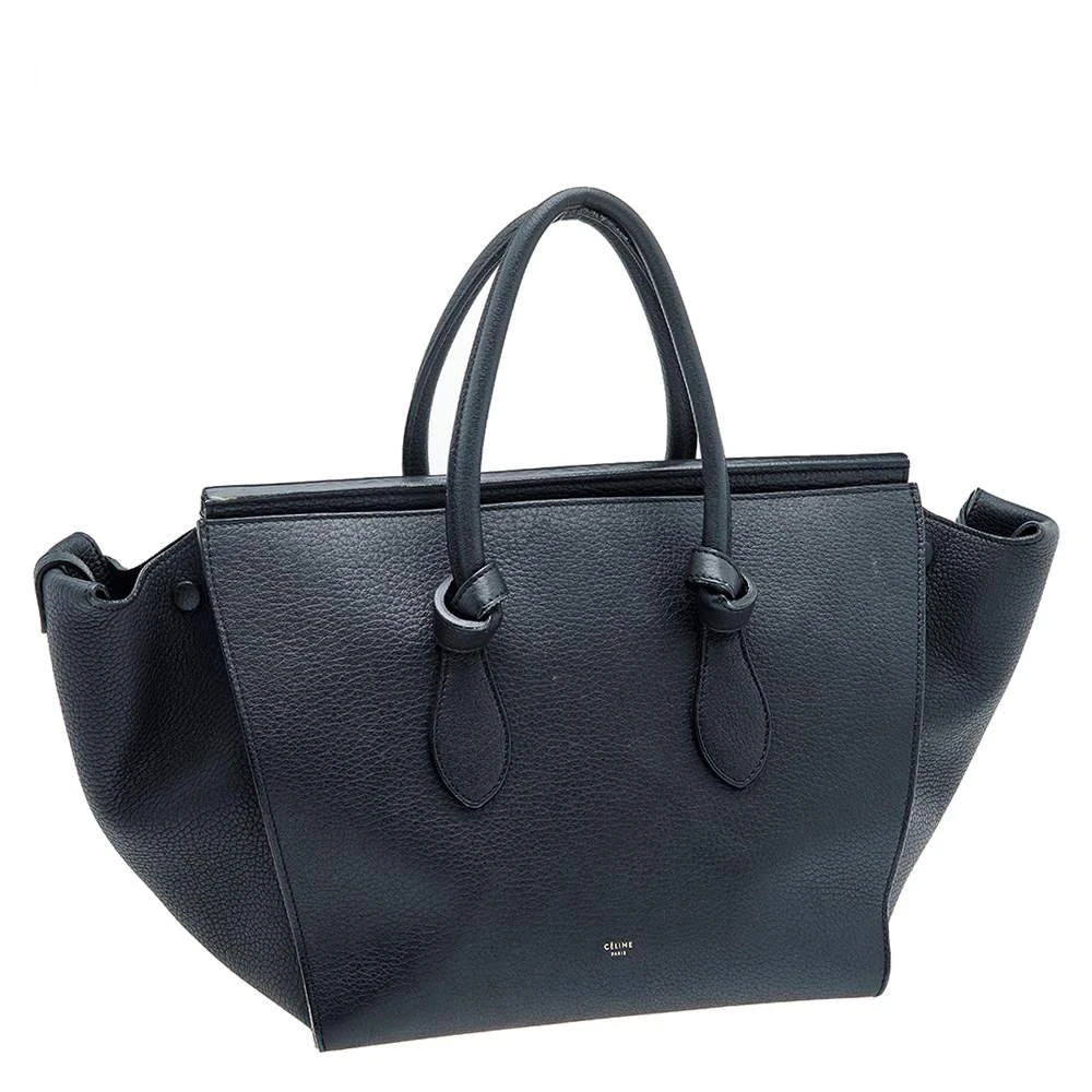 Celine Celine Black Leather Small Tie Tote 3