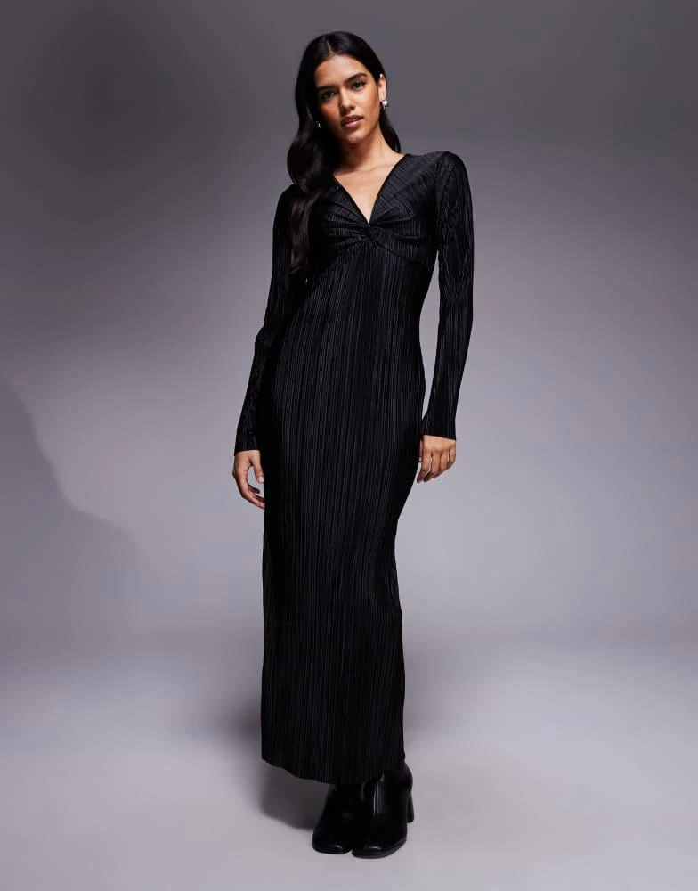 chinese dress ladies ASOS DESIGN Maternity knitted midi dress with square neck in black – ASOS  Sample Sale main image 0