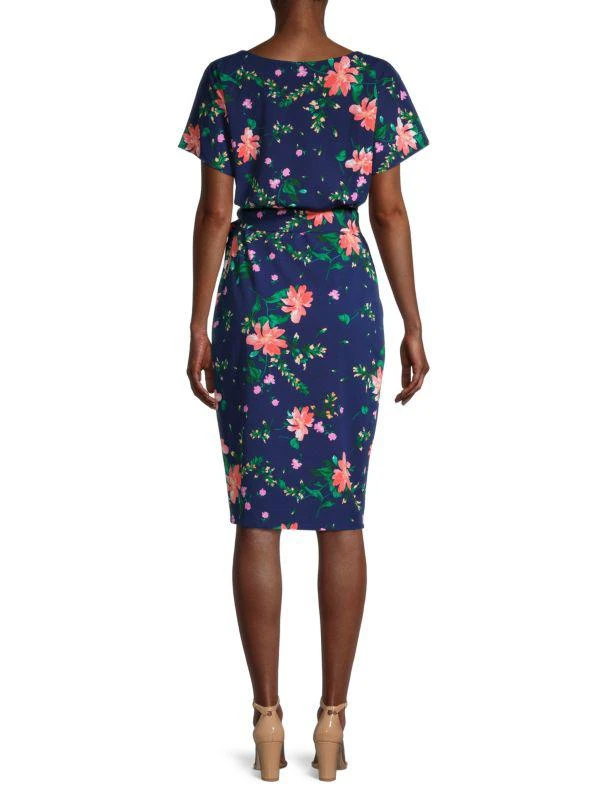 Kensie Floral Faux-Wrap Dress 2