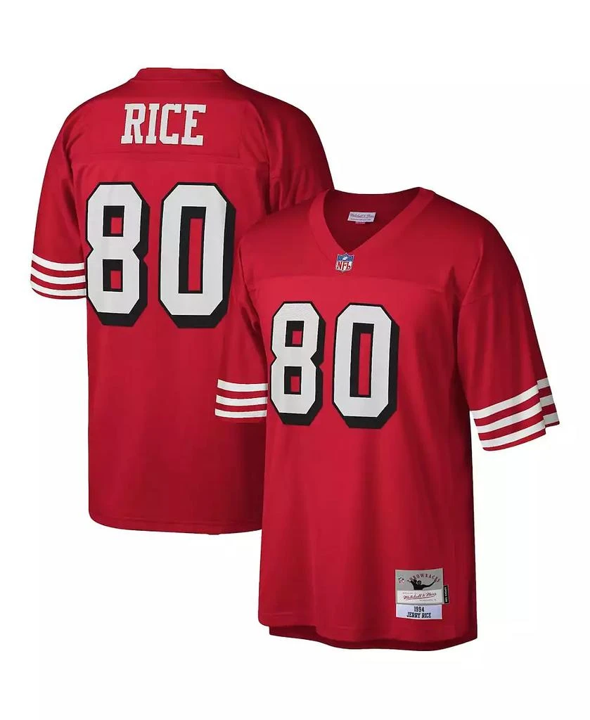 Mitchell and Ness Men's Jerry Rice Scarlet San Francisco 49ers 1994 Legacy Replica Jersey 4