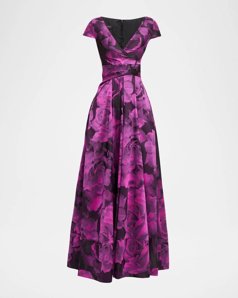 Long Draped Rose Jacquard Dress - Dresses & Skirts - Free Shipping -  BeyondStyle