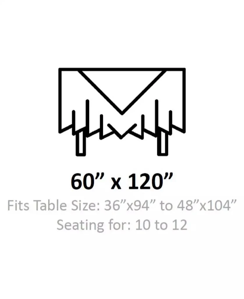 Design Imports Solid Chambray Tablecloth 60" x 120" 10