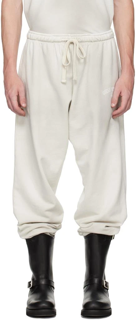 GUESS USA Off-White Printed Sweatpants 1
