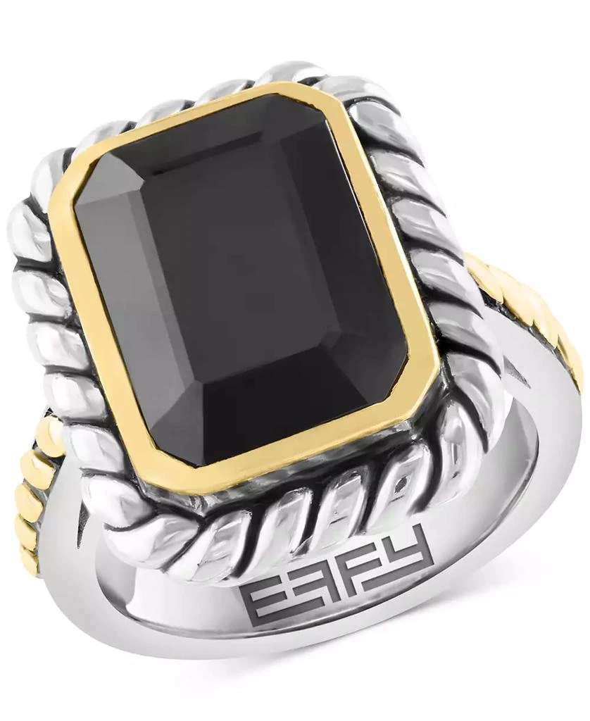 Effy EFFY® Onyx Rope-Framed Statement Ring in Sterling Silver
14k Gold-Plate