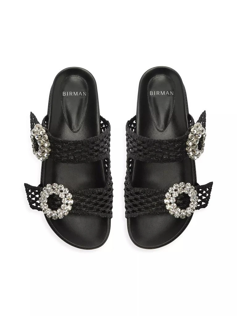 Alexandre Birman Salma Crystal-Embellished Raffia Sandals 8