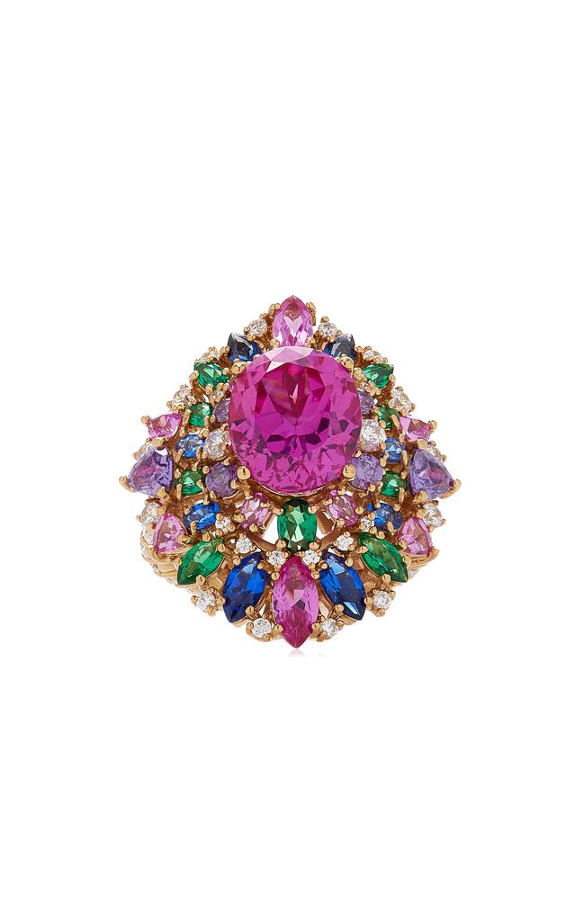 Anabela Chan Anabela Chan - Peacock Mirage 18K Yellow Gold Vermeil Multi-Gem Ring - Multi - US 7 - Moda Operandi - Gifts For Her