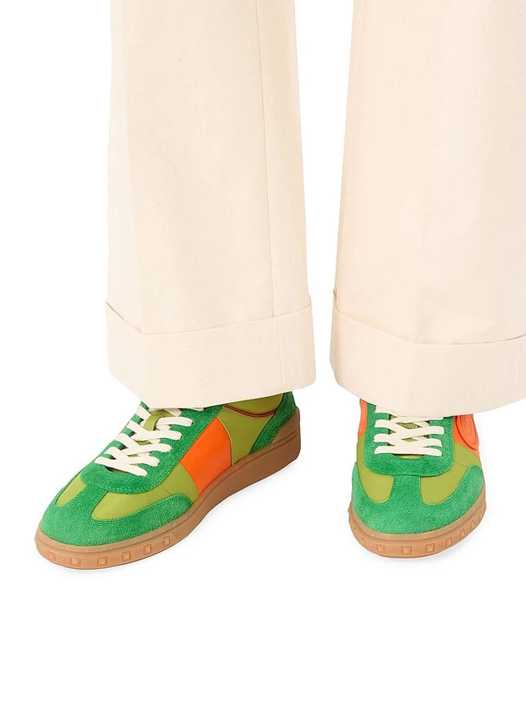 Valentino Upvillage Low Top Sneakers in Crust Leather and Nylon 8