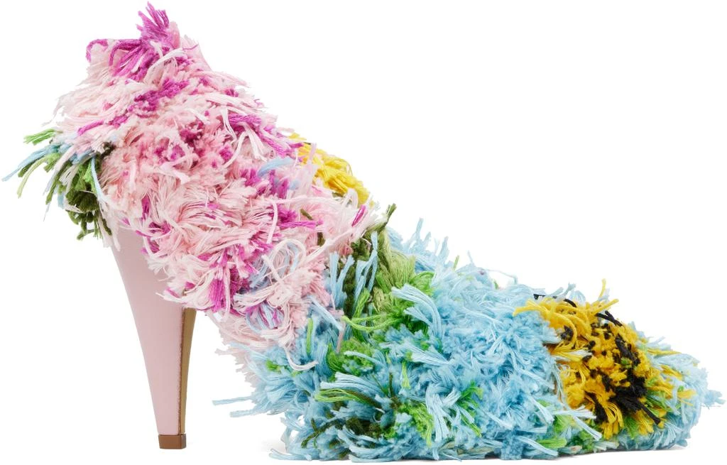 Moschino Multicolor Tufting Heels