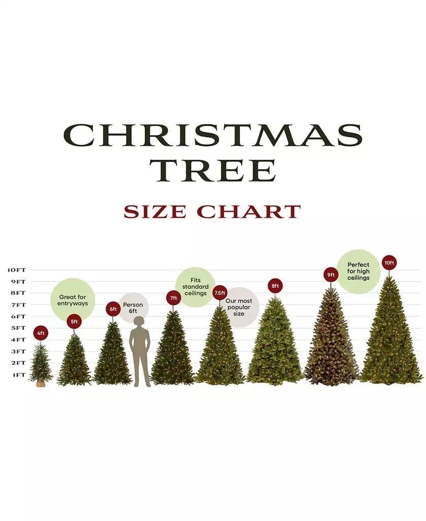 National Tree Company First Traditions 7.5
 Acacia Pencil Slim Flocked Tree 3