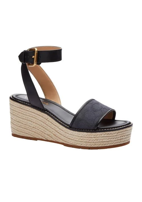 Coach Katherine Signature Denim Espadrille Sandals 1