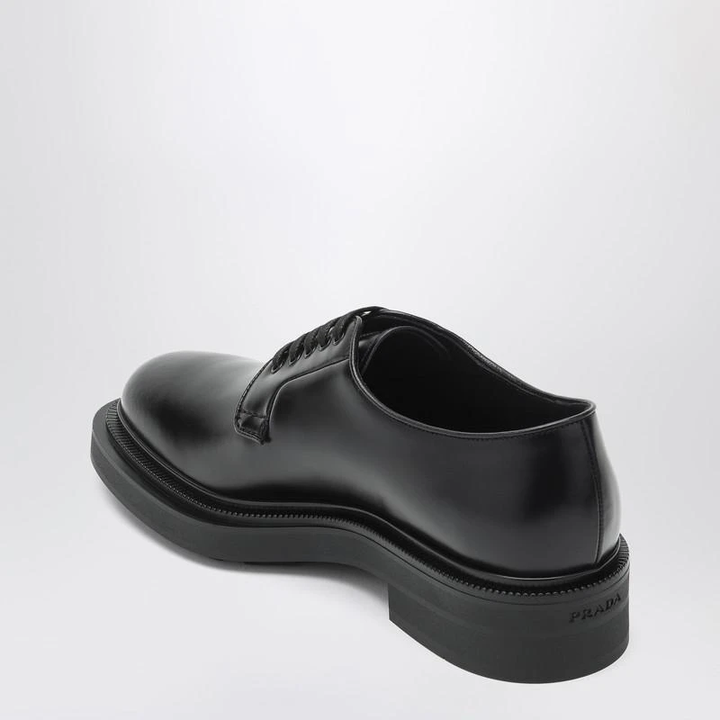 Prada Black lace-up shoes in polished leather 4
