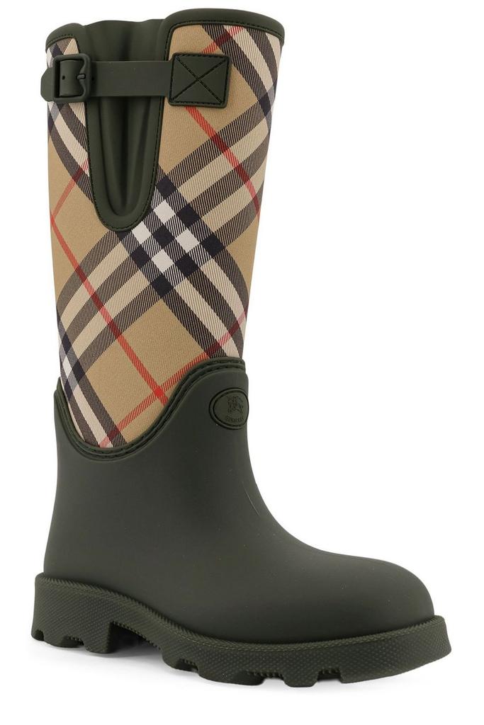 Burberry Burberry EKD Detailed Checked Rain Boots