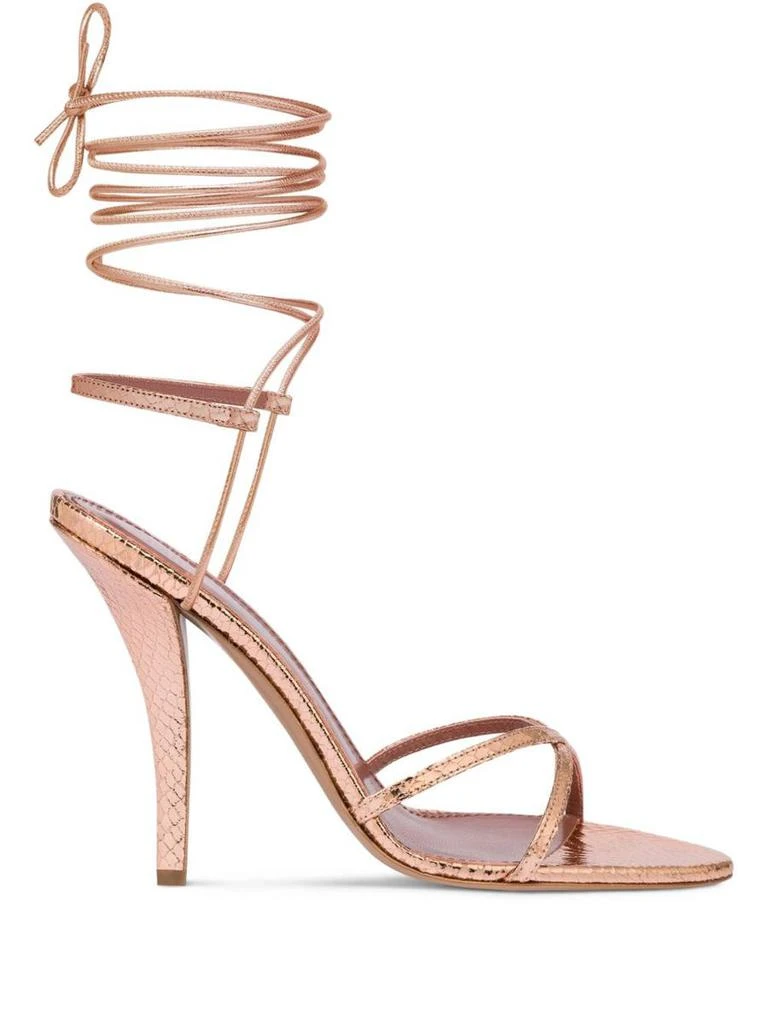 Paris Texas Paris Texas 'Linda' Sandals With Heel In Gold Leather 1