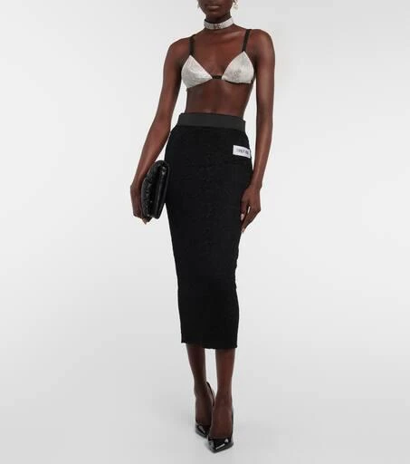 Dolce & Gabbana x Kim Kardashian lace high-rise midi skirt 2