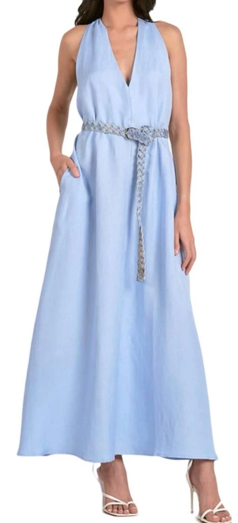 Elan Elan - V-neck Sleeveless Maxi Dress 2