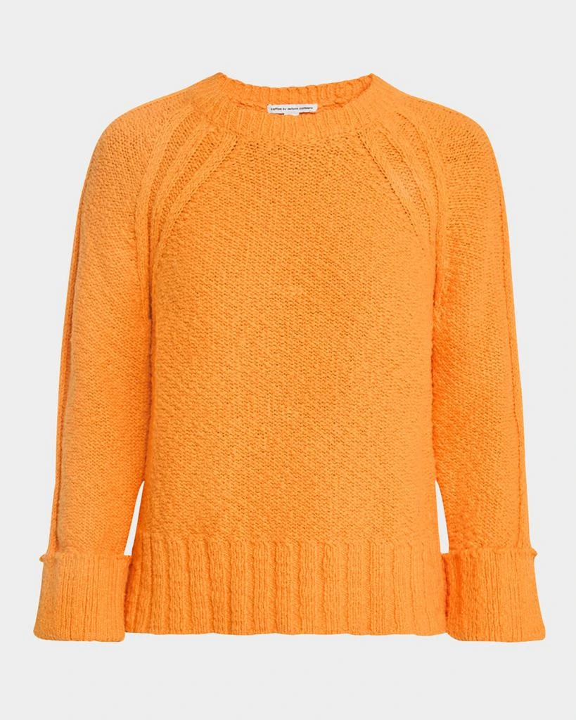 Autumn Cashmere Raglan-Sleeve Crewneck Cotton Sweater 1