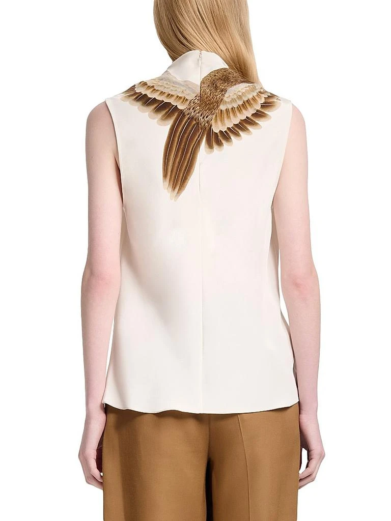 Altuzarra Arlie Goose Print Sleeveless Silk Top 5