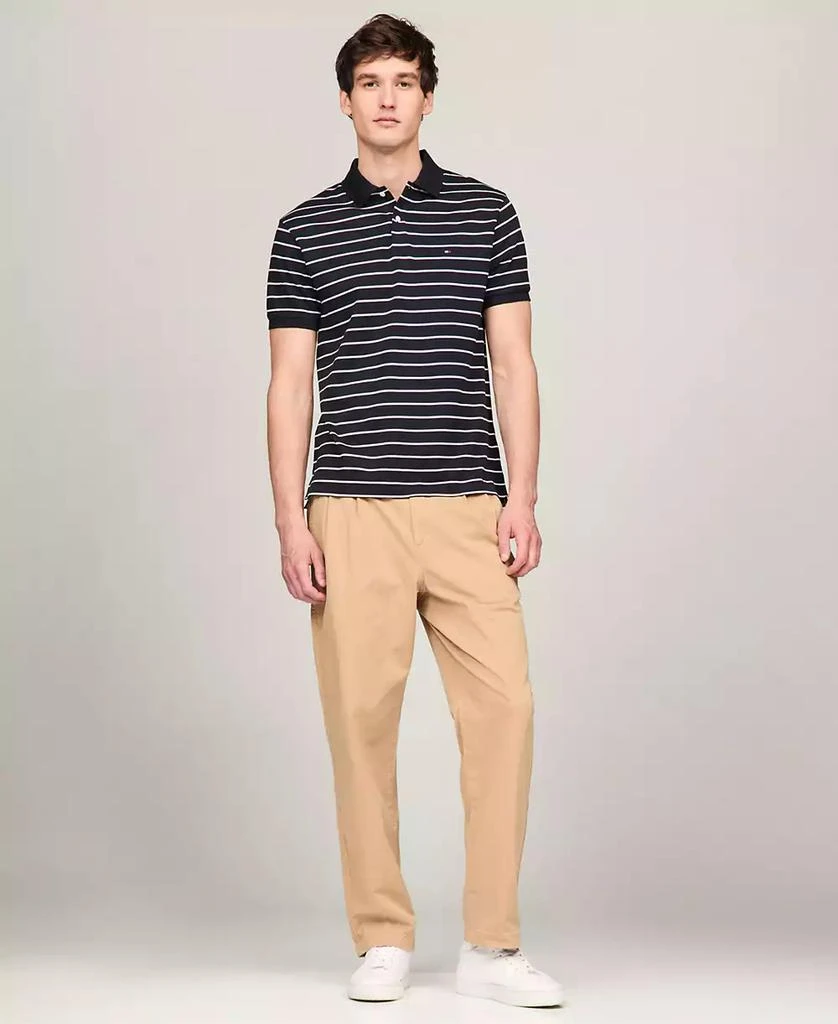 Tommy Hilfiger Men's Regular-Fit Striped Liquid Cotton Polo Shirt 4
