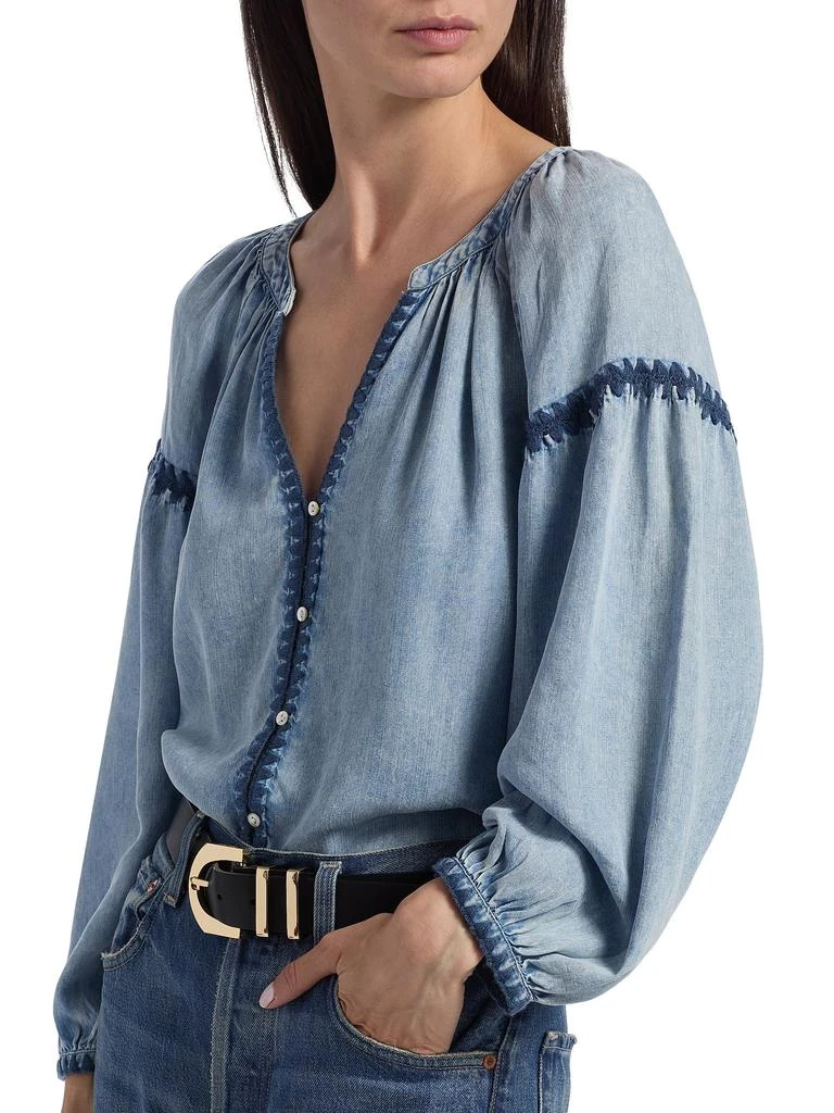 Rails Toshi Denim Peasant Top 4