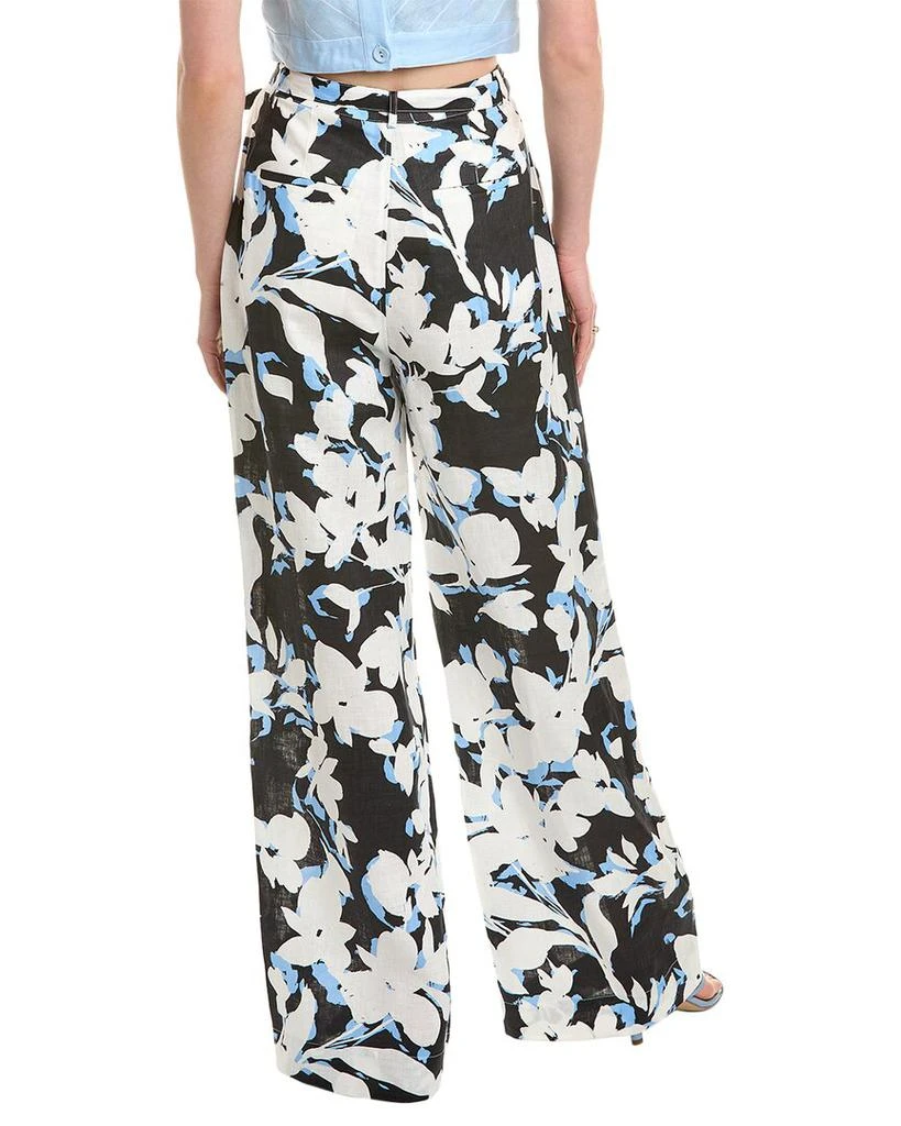 NICHOLAS Calista Belted Wide Leg Linen-Blend Pant 2