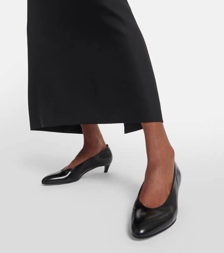 The Row Almond leather pumps 4