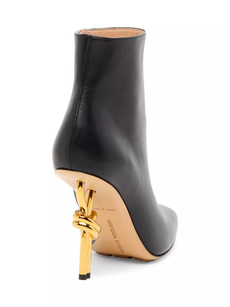 Bottega Veneta 90MM Knot-Heel Leather Booties 3