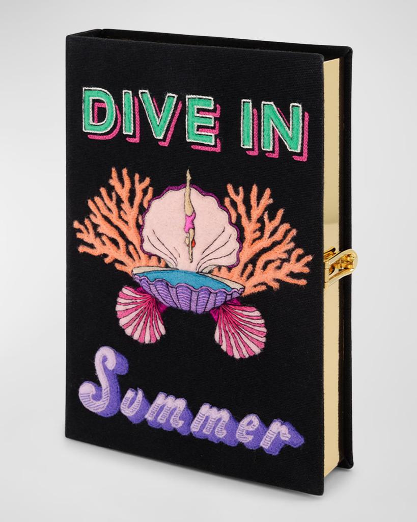 Olympia Le-Tan Dive in Summer Book Clutch Bag