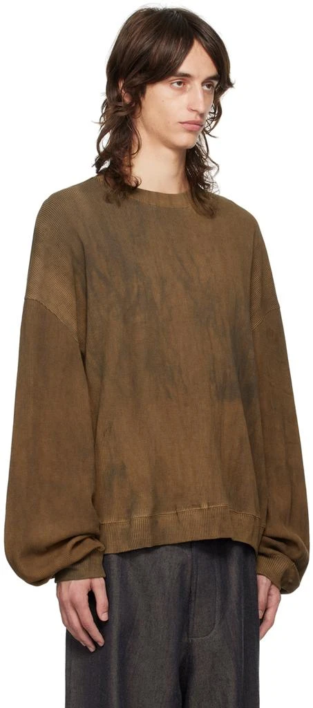 Aviva Jifei Xue Brown Boxy Crewneck Sweatshirt 2
