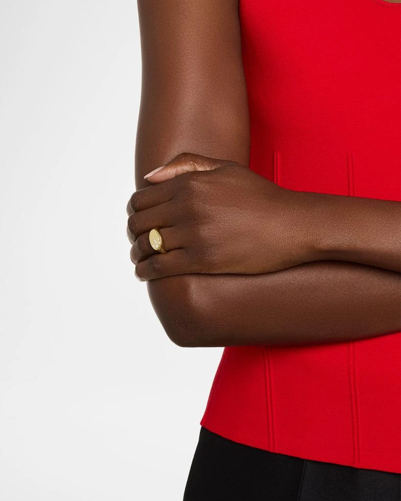 Roberto Coin 18K Yellow Gold Diamond Signet Ring 2