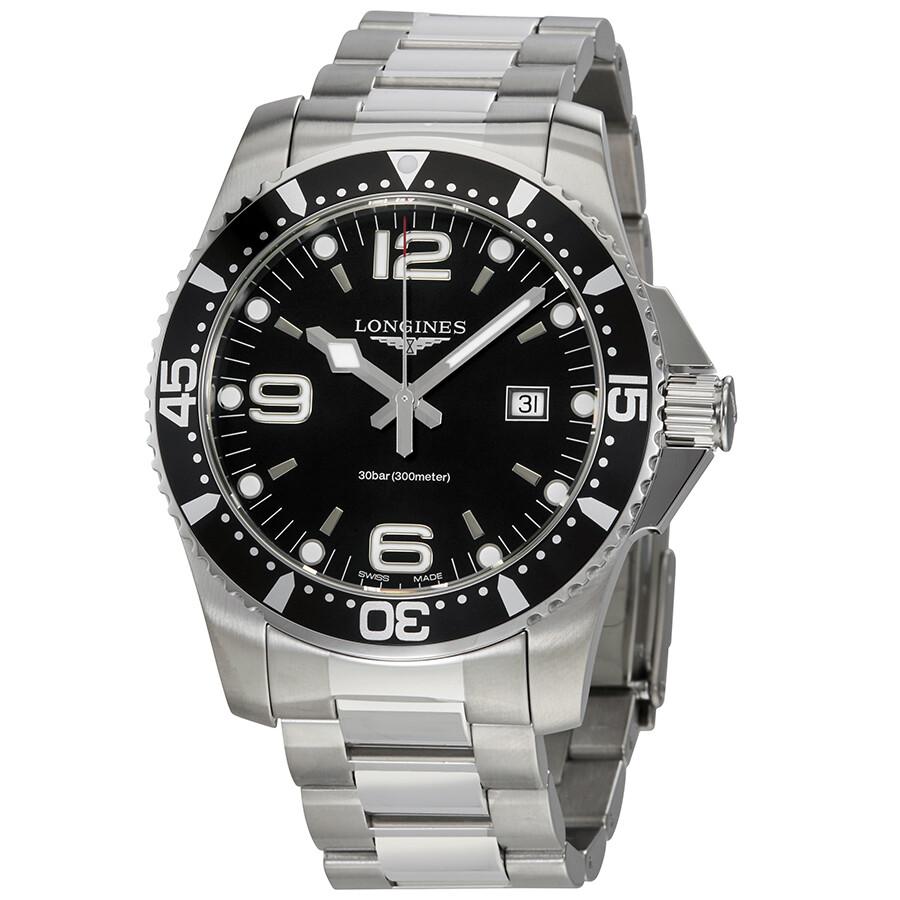 Longines HydroConquest Black Dial Men's 44mm Watch L38404566