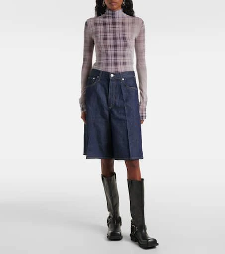AGOLDE Nolan high-rise denim Bermuda shorts 6