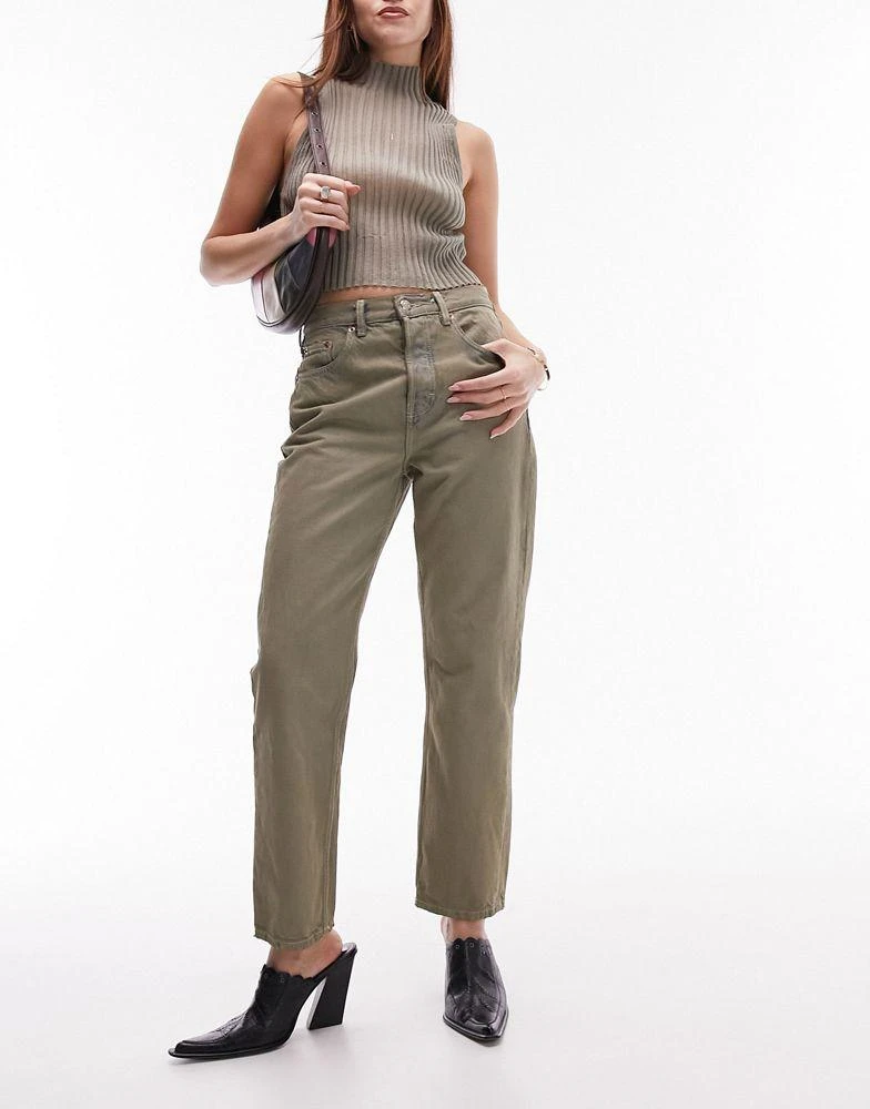 Topshop Topshop Editor high rise straight jean in twilight 1