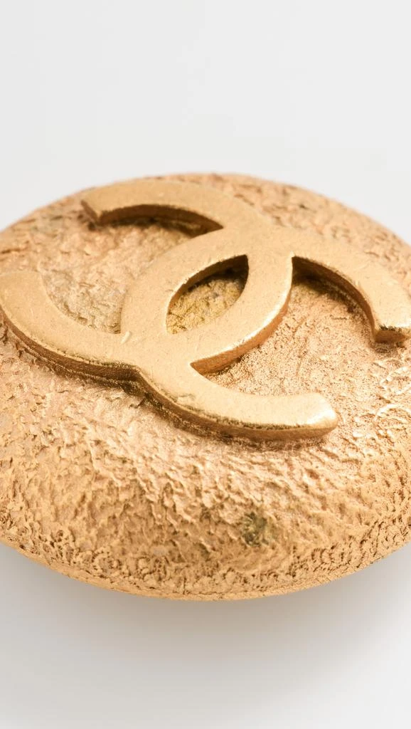 What Goes Around Comes Around Chanel Gold C Round Earrings 3
