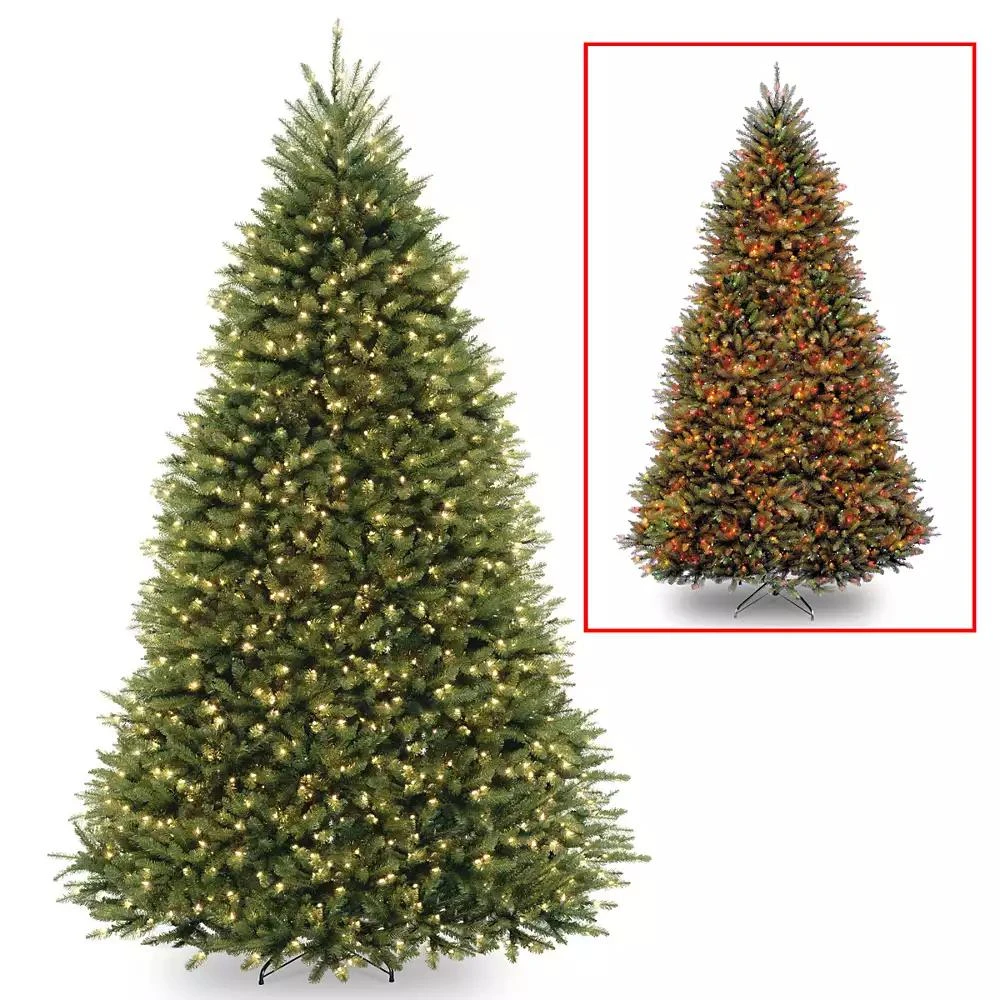 National Tree Company National Tree 9' Dunhill Fir Hinged Tree with 900 Dual Color(R) LED Lights + PowerConnect System-9 Functions 1