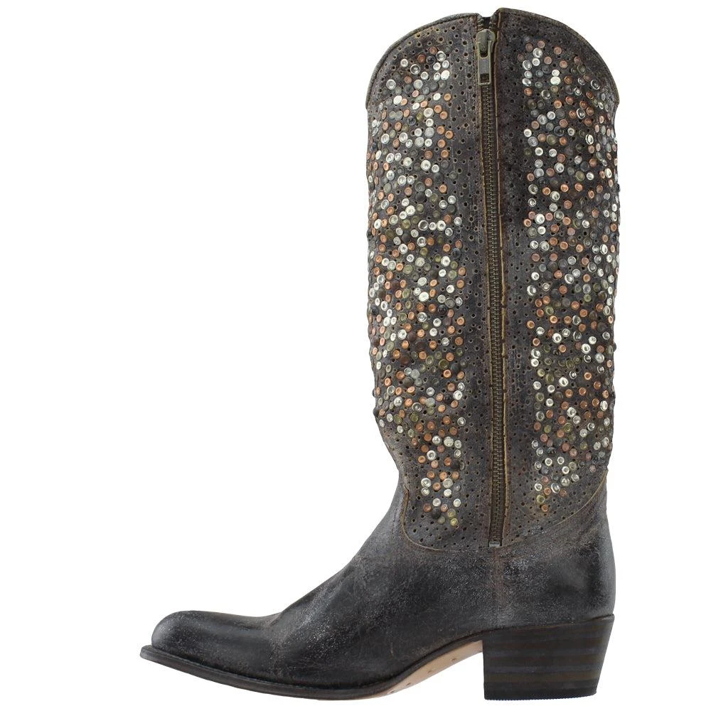 Frye Deborah Studded Tall Zippered Boots 3