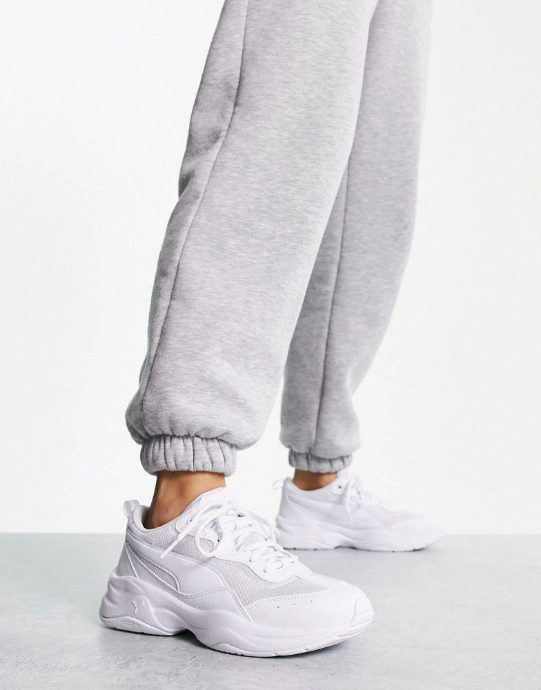 Puma Puma Cilia chunky trainers in triple white 3