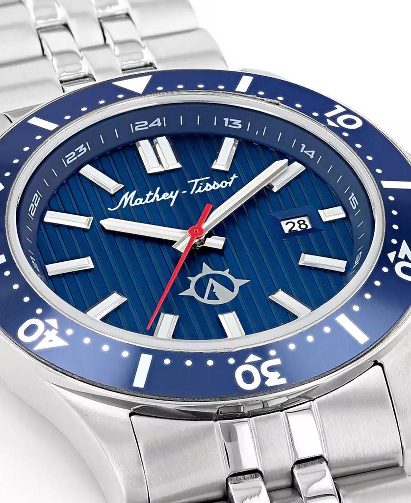 Mathey-Tissot Men's Expedition Collection Three Hand Date Stainless Steel Bracelet Watch, 42mm