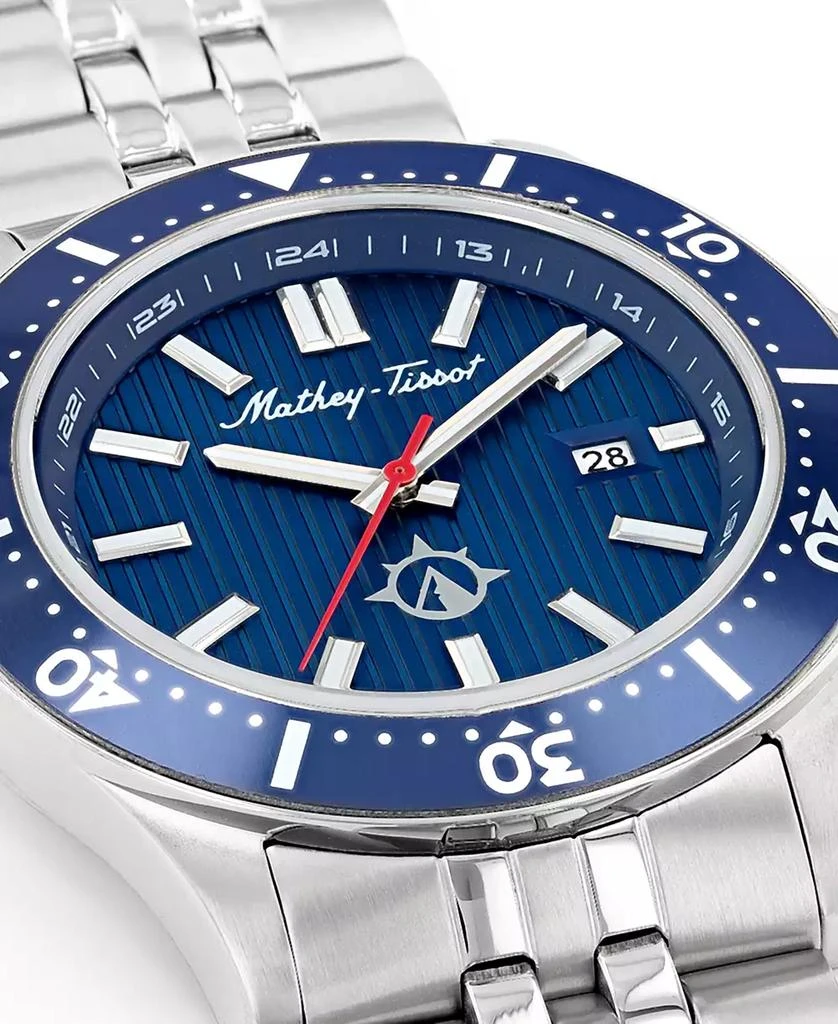 Mathey-Tissot Men's Expedition Collection Three Hand Date Stainless Steel Bracelet Watch, 42mm 2