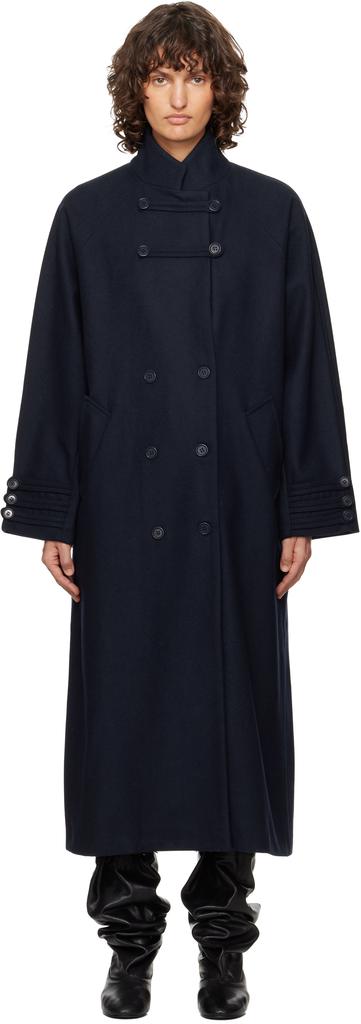 YOHJI YAMAMOTO Black Cotton Twill Long Cape Coat - Coats - Compare