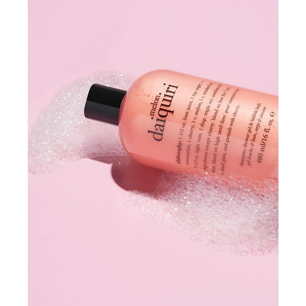 philosophy melon daquiri 3-in-1 shampoo, shower gel and bubble bath, 16 oz 2