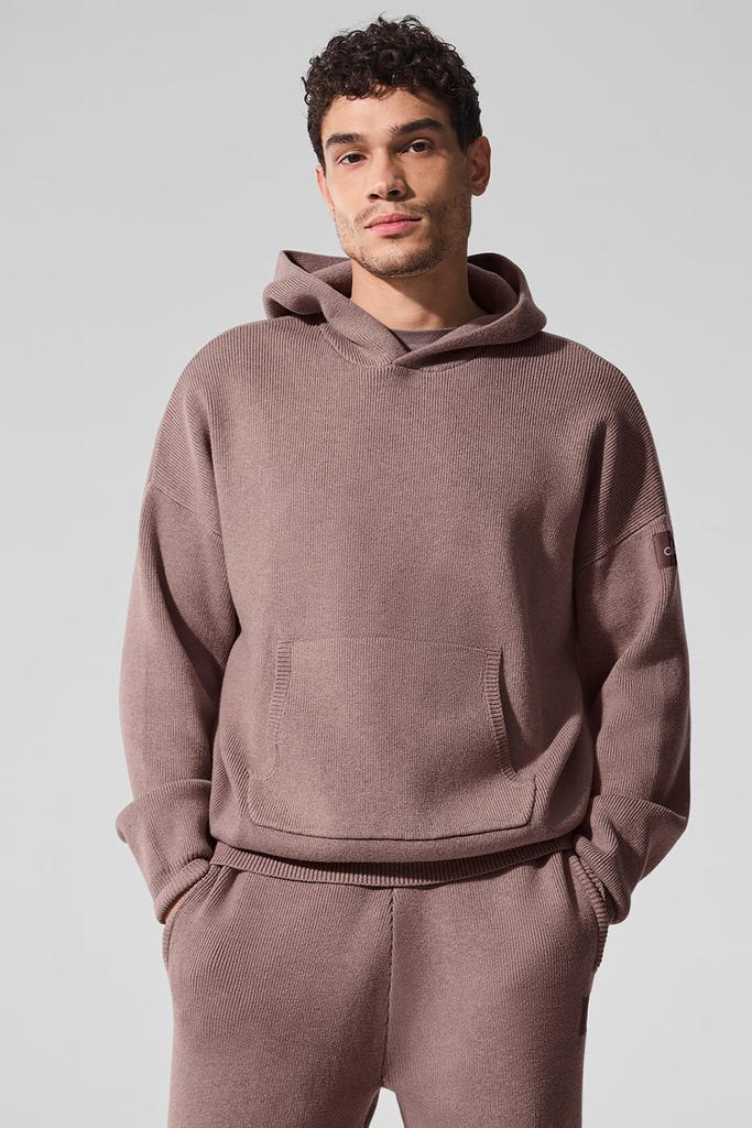 Alo Scholar Hooded Sweater - Mushroom Heather