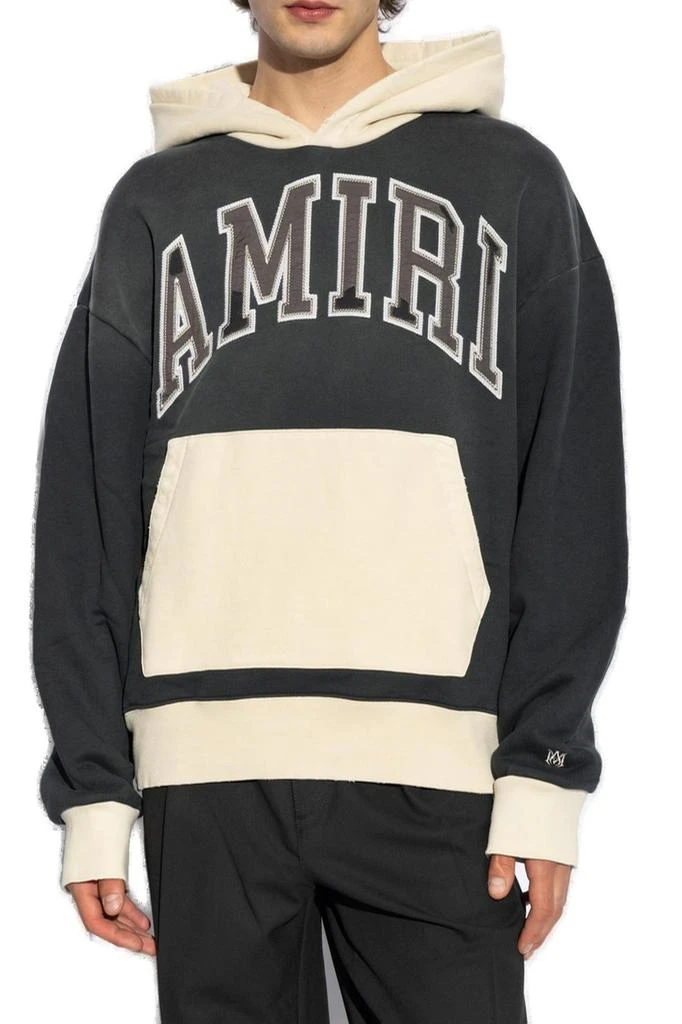 AMIRI Amiri Logo Embroidered Tow-Tone Hoodie 2