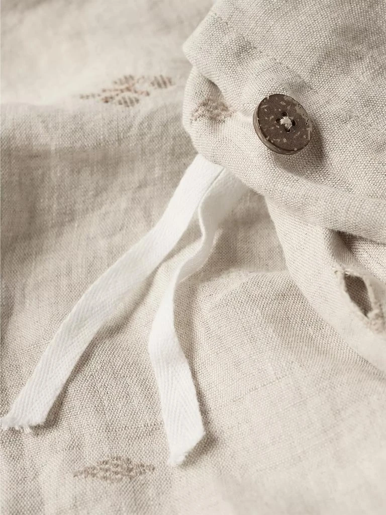 Coyuchi Cambria Embroidered Organic Linen Duvet Cover 2